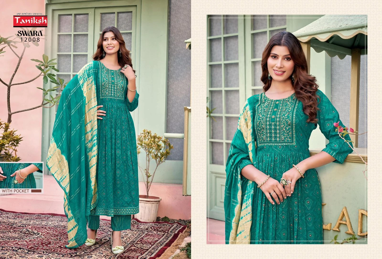 Taniksh Swara Vol 12 Capsule Rayon Print Wholesale Readymade Salwar Suit Catalog — Wholesale Readymade Suit, MPA wholesale from Surat — view 8